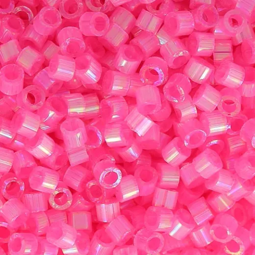 DB1867 Rose AB Silk Inside Dyed, Size 11/0 Miyuki Delica Beads, 5.2g approx. DB1867 Rose AB Silk Inside Dyed, Size 11/0 Miyuki Delica Beads, 5.2g approx.