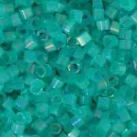DB1869 Aqua Green AB Silk Inside Dyed, Size 11/0 Miyuki Delica Beads, 5.2g approx. 