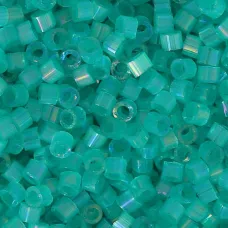 DB1869 Aqua Green AB Silk Inside Dyed, Size 11/0 Miyuki Delica Beads, 5.2g appro...
