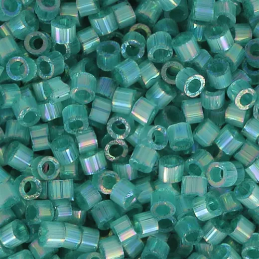 DB1870 Emerald AB Silk Inside Dyed, Size 11/0 Miyuki Delica Beads, 5.2g approx. DB1870 Emerald AB Silk Inside Dyed, Size 11/0 Miyuki Delica Beads, 5.2g approx.