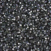 DB1872 Rustic Gray AB Silk Inside Dyed, Size 11/0 Miyuki Delica Beads, 5.2g approx. 