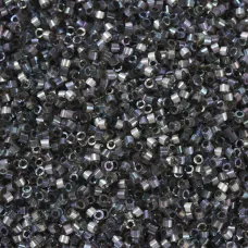 DB1872 Rustic Gray AB Silk Inside Dyed, Size 11/0 Miyuki Delica Beads, 5.2g appr...