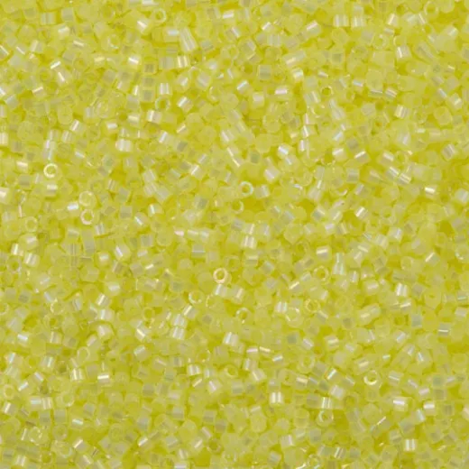 DB1873B Citron AB Silk Inside Dyed, Size 11/0 Miyuki Delica Beads, 50gm bag DB1873B Citron AB Silk Inside Dyed, Size 11/0 Miyuki Delica Beads, 50gm bag