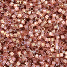 DB1878 Rose Topaz Ab Silk Inside Dyed, Size 11/0 Miyuki Delica Beads, 5.2g appro...