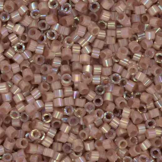 DB1879B Beige AB Silk Inside Dyed, Size 11/0 Miyuki Delica Beads, 50gm bag DB1879B Beige AB Silk Inside Dyed, Size 11/0 Miyuki Delica Beads, 50gm bag
