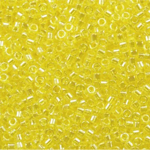 DB1886 Yellow Transparent Luster, Size 11/0 Miyuki Delica Beads, 5.2g approx. DB1886 Yellow Transparent Luster, Size 11/0 Miyuki Delica Beads, 5.2g approx.