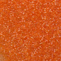 DB1887 Orange Transparent Luster, Size 11/0 Miyuki Delica Beads, 5.2g approx. 