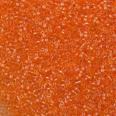 DB1887 Orange Transparent Luster, Size 11/0 Miyuki Delica Beads, 5.2g approx. 