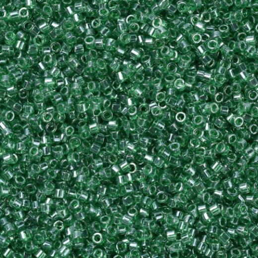 DB1889B Green Transparent Luster, Size 11/0 Miyuki Delica Beads, 50gm bag DB1889B Green Transparent Luster, Size 11/0 Miyuki Delica Beads, 50gm bag