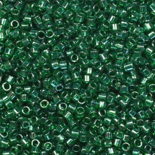 DB1894 Emerald Transparent Luster, Size 11/0 Miyuki Delica Beads, 5.2g approx. DB1894 Emerald Transparent Luster, Size 11/0 Miyuki Delica Beads, 5.2g approx.