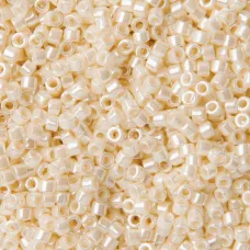 DB1900 Crystal Ivory / Ceylon Luster, Size 11/0 Miyuki Delica Beads, 5.2g approx...