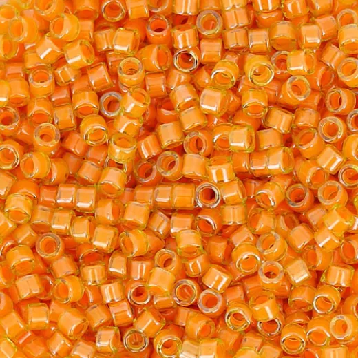 DB2045 Luminous Mango, Size 11/0 Miyuki Delica Beads, 5.2g approx. DB2045 Luminous Mango, Size 11/0 Miyuki Delica Beads, 5.2g approx.