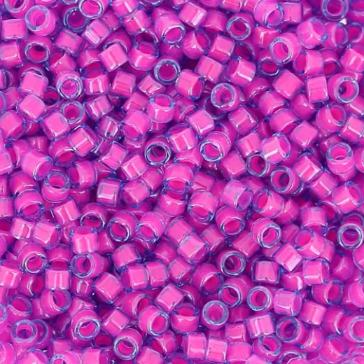 DB2049 Luminous Hot Pink, Size 11/0 Miyuki Delica Beads, 5.2g approx. DB2049 Luminous Hot Pink, Size 11/0 Miyuki Delica Beads, 5.2g approx.