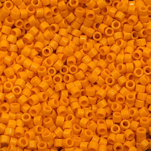 DB2104B Opaque Kumquat Duracoat 11/0 Miyuki Delica Beads, 50gm Bag DB2104B Opaque Kumquat Duracoat 11/0 Miyuki Delica Beads, 50gm Bag
