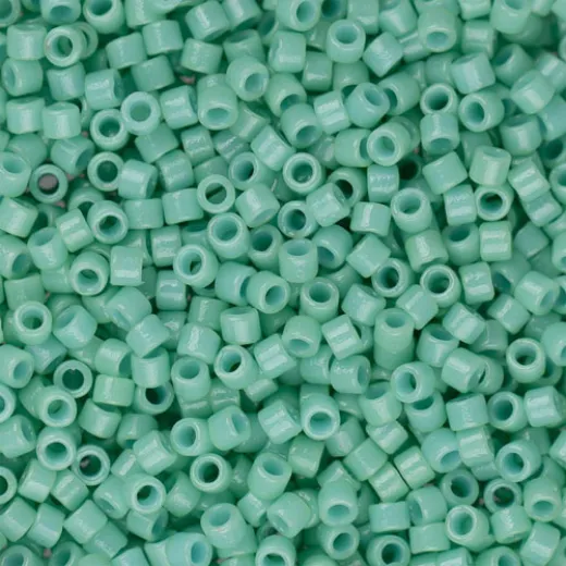 DB2125 Duracoat Opaque Dyed Turquoise Green, Size 11/0 Miyuki Delica Beads, 5.2g approx.