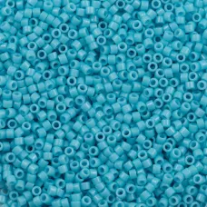 DB2128 Duracoat Opaque Dyed Aqua, Size 11/0 Miyuki Delica Beads, 5.2g approx.