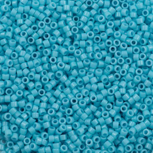 DB2128 Duracoat Opaque Dyed Aqua, Size 11/0 Miyuki Delica Beads, 5.2g approx. DB2128 Duracoat Opaque Dyed Aqua, Size 11/0 Miyuki Delica Beads, 5.2g approx.