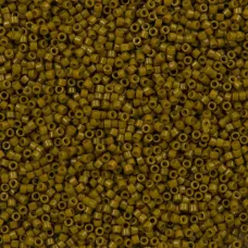 DB2141 Duracoat Opaque Dyed Olive, Size 11/0 Miyuki Delica Beads, 5.2g approx.
