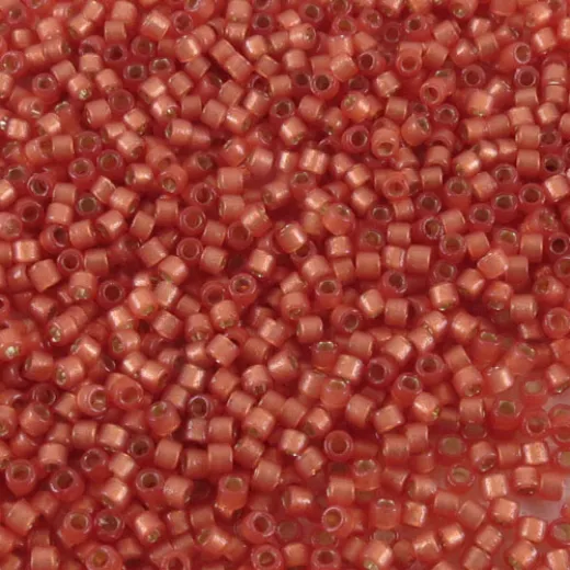 DB2159 Silver Lined Dyed Light Cranberry 11/0 Duracoat Miyuki Delica Beads, 50gm DB2159 Silver Lined Dyed Light Cranberry 11/0 Duracoat Miyuki Delica Beads, 50gm