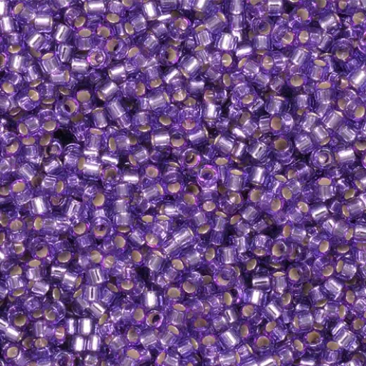 DB2168 Silver Lined Dyed Orchid 11/0 Duracoat Miyuki Delica Beads, 5.2gm DB2168 Silver Lined Dyed Orchid 11/0 Duracoat Miyuki Delica Beads, 5.2gm