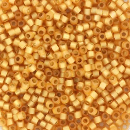 DB2171 Straw Silver Lined Dyed Duracoat Miyuki 11/0 Miyuki Delica Beads, 50g approx.