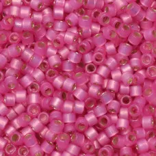 DB2174B Semi-Frosted Silver Lined Dyed Pink Parfait 11/0 Duracoat Miyuki Delica ...
