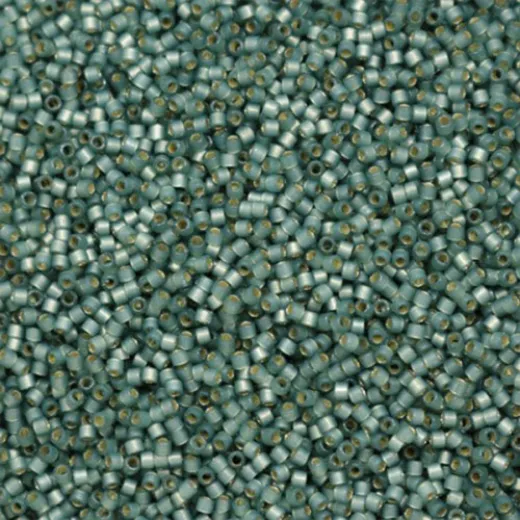 DB2190 Semi-Frosted Silver Lined Dyed Laurel 11/0 Duracoat Miyuki Delica Beads, 5.2gm approx. DB2190 Semi-Frosted Silver Lined Dyed Laurel 11/0 Duracoat Miyuki Delica Beads, 5.2gm approx.