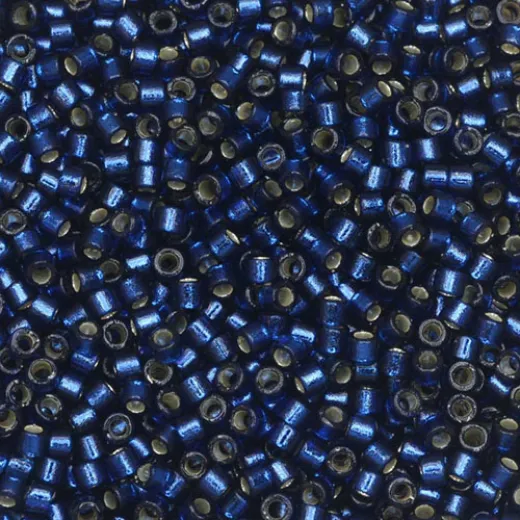 DB2191B Navy Blue Silver Lined Dyed Duracoat, Size 11/0 Miyuki Delica Beads, 50gm bag DB2191B Navy Blue Silver Lined Dyed Duracoat, Size 11/0 Miyuki Delica Beads, 50gm bag