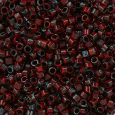 DBM2263 Opaque Red Picasso, Size 10/0  Miyuki Delica Beads, Colour code 2263 - A...