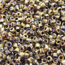 DBM2267 Opaque Brown Picasso, Size 10/0  Miyuki Delica Beads, Colour code 2267 -...