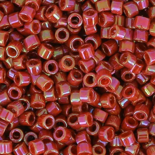 DB2275B Glazed Opaque Dark red Size 11/0 Miyuki Delica Beads, 50gm bag DB2275B Glazed Opaque Dark red Size 11/0 Miyuki Delica Beads, 50gm bag