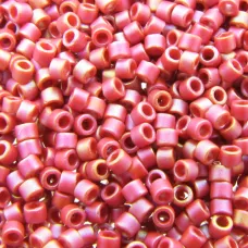 DB2306  Matte Opaque Glazed Carnelian AB 11/0 Miyuki Delica Beads, 5.2gm approx...