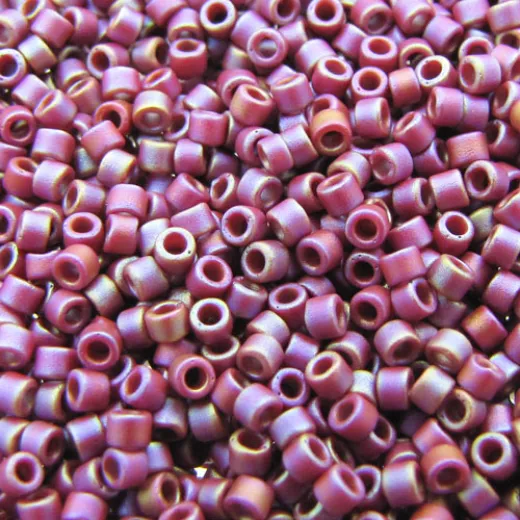 DB2308 Matte Opaque Glazed Trillium Red AB Size 11/0 Miyuki Delica Beads, 5.2gm approx. DB2308 Matte Opaque Glazed Trillium Red AB Size 11/0 Miyuki Delica Beads, 5.2gm approx.