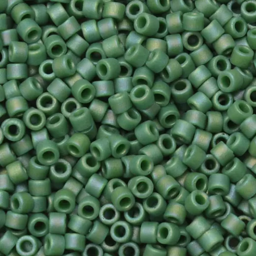 DB2311 Frost Opaque Glazed Rainbow Green Size 11/0 Miyuki Delica Beads, 5.2gm approx. DB2311 Frost Opaque Glazed Rainbow Green Size 11/0 Miyuki Delica Beads, 5.2gm approx.