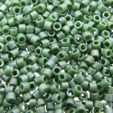 DB2312  Matte Opaque Glazed Basil Green AB Size 11/0 Miyuki Delica Beads, 5.2gm...