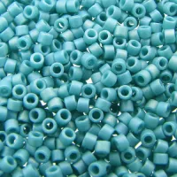 DB2315  Matte Opaque Glazed Nile Blue AB Size 11/0 Miyuki Delica Beads, 5.2gm approx.
