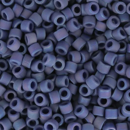 DB2319  Frost Opaque Glazed Rainbow Navy Blue Size 11/0 Miyuki Delica Beads, 5.2gm approx.
