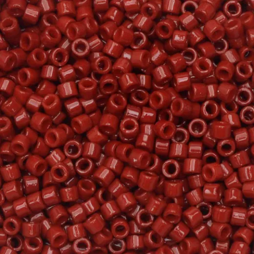 DB2354 Opaque Barn Red Duracoat size 11/0 Miyuki Delica Beads, 50gm approx.. DB2354 Opaque Barn Red Duracoat size 11/0 Miyuki Delica Beads, 50gm approx..