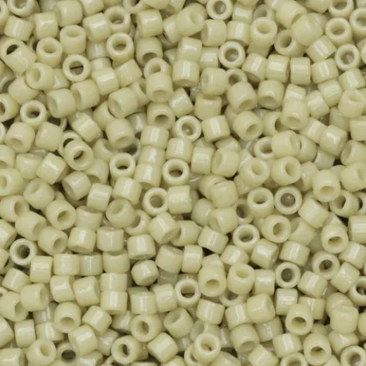 DB2362 Opaque Off White Duracoat size 11/0 Miyuki Delica Beads, 50gm approx.. DB2362 Opaque Off White Duracoat size 11/0 Miyuki Delica Beads, 50gm approx..