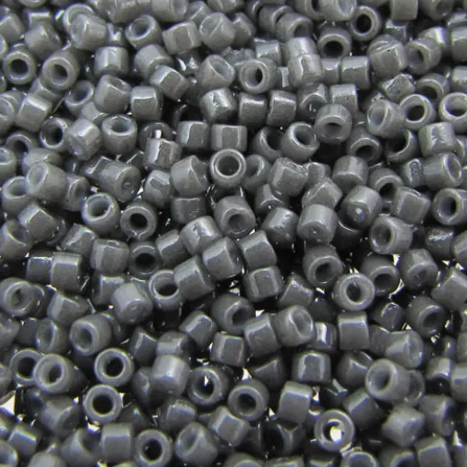 DB2368 Opaque Charcoal Grey Duracoat size 11/0 Miyuki Delica Beads, 50gm approx.. DB2368 Opaque Charcoal Grey Duracoat size 11/0 Miyuki Delica Beads, 50gm approx..