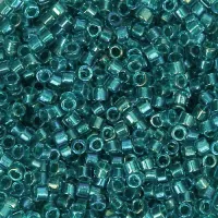 DB2380 Teal Green Fancy Lined Size 11/0 Miyuki Delica Beads, 5.2gm
