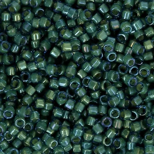 DB2381 Aqua Green Fancy Lined Size 11/0 Miyuki Delica Beads, 5.2gm DB2381 Aqua Green Fancy Lined Size 11/0 Miyuki Delica Beads, 5.2gm