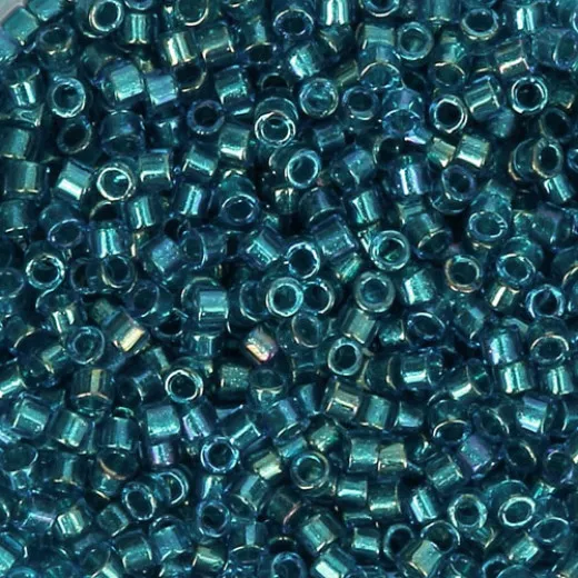 DB2385 Teal Blue Fancy Lined Size 11/0 Miyuki Delica Beads, 5.2gm DB2385 Teal Blue Fancy Lined Size 11/0 Miyuki Delica Beads, 5.2gm