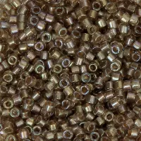 DB2396 Champagne Fancy Lined Size 11/0 Miyuki Delica Beads, 5.2gm