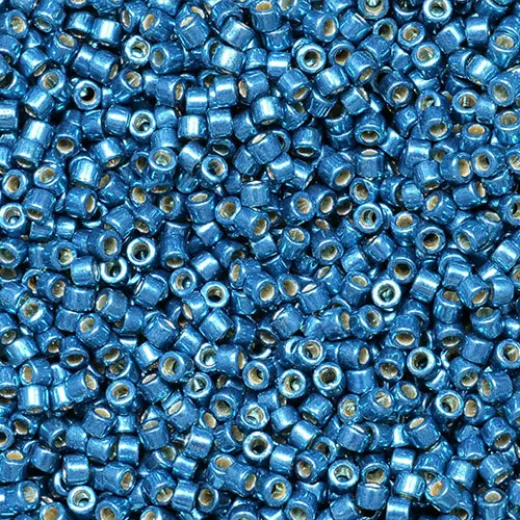DB2515 Poseidon Blue Galvanised Duracoat, size 11/0 Miyuki Delica Beads, 50 Gram Bag DB2515 Poseidon Blue Galvanised Duracoat, size 11/0 Miyuki Delica Beads, 50 Gram Bag