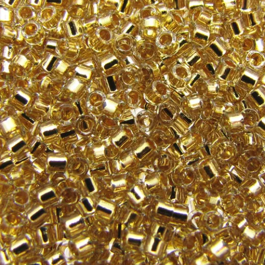 DB2525 Gold Plate Lined Yellow size 11/0 Miyuki Delica Beads, 3.3g approx. DB2525 Gold Plate Lined Yellow size 11/0 Miyuki Delica Beads, 3.3g approx.