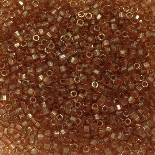 Light Topaz Gold Luster, Colour Code 0121, Size 11/0 Cut Miyuki Delica Beads, 5.2g approx. Light Topaz Gold Luster, Colour Code 0121, Size 11/0 Cut Miyuki Delica Beads, 5.2g approx.