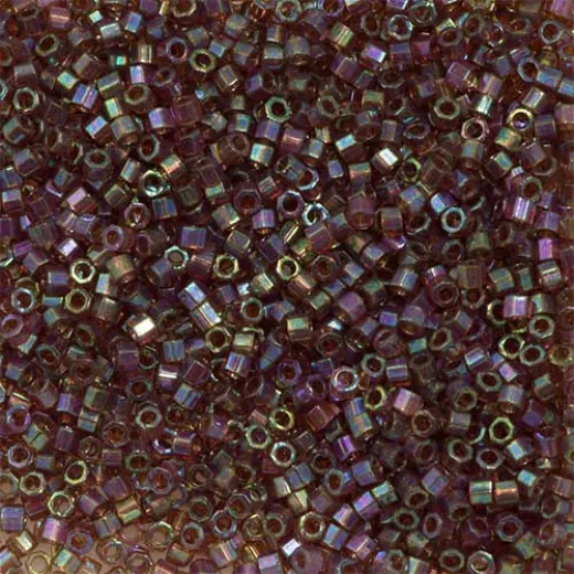DBLC0122 Light Topaz Transparent AB Gold Luster, size 8/0 Hex Cut Miyuki Delica Beads, approx 5.2g, Colour Code 122 DBLC0122 Light Topaz Transparent AB Gold Luster, size 8/0 Hex Cut Miyuki Delica Beads, approx 5.2g, Colour Code 122
