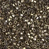 Galvanised Tarnished Silver, Colour Code 0254, Miyuki Size 11/0  Cut  Miyuki Delica Beads, 5.2g approx.