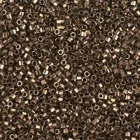 Metallic Bronze, Colour Code 0021, Size 11/0  Cut  Miyuki Delica Beads, 5.2g approx.